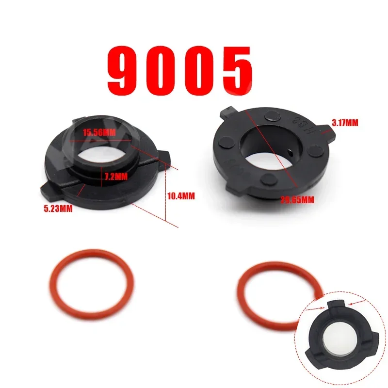 Adaptador de faros LED de 2 piezas, soporte de Base, enchufes para H7, H4, H1, H11, H13, H16, 9004, 9005, 9006, 9007, 9012: Negro