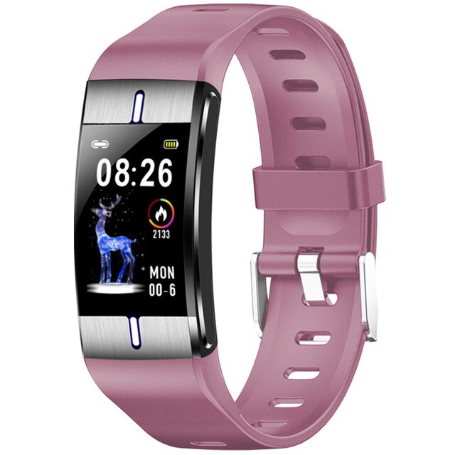 Lsmartlife BM08 Smartwatch - Heart Rate, Blood Pressure, Weather, Fitness Tracker for Android & iOS: Pink