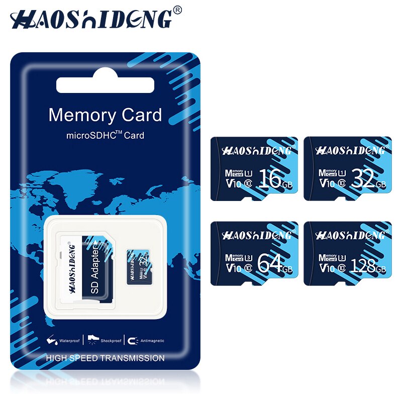 Minneskort 256gb 128g 64gb 32gb höghastighets micro  sd 16gb klass 10 minneskort  u3/u1 tf kort micro sd-kort