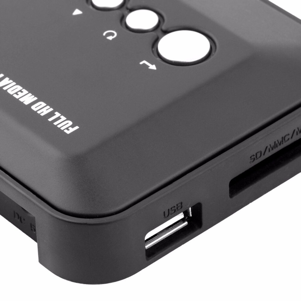 Kebidumei USB 2.0 1080 P HD SD/MMC TV RMVB Vídeos SD MMC MP3 com Controle Remoto IR 5 V 2A Multi TV USB HDMI Media Player caixa