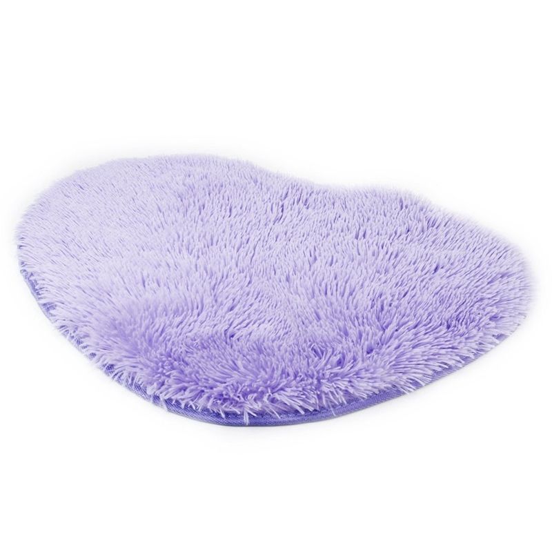 Wohnzimmer/schlafzimmer Herz-geformt Teppich 5 farbe 30X40cm Anti-Schleudern Flauschigen Teppich Hause Schlecht Boden Tür Weichen Modernen Teppich Dekor matt: Purpurrot