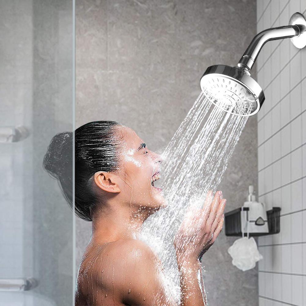 Douchekop Hoge Druk Douchekop, 5 Instellingen Douchekop Met Verstelbare Metalen Draaibare Kogelgewricht, Uitstekende Douche