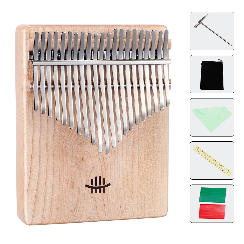 21 tangenter kalimba mahogni træ tommelfinger finger klaver musikinstrumenter musicales percussion musikinstrument: -en