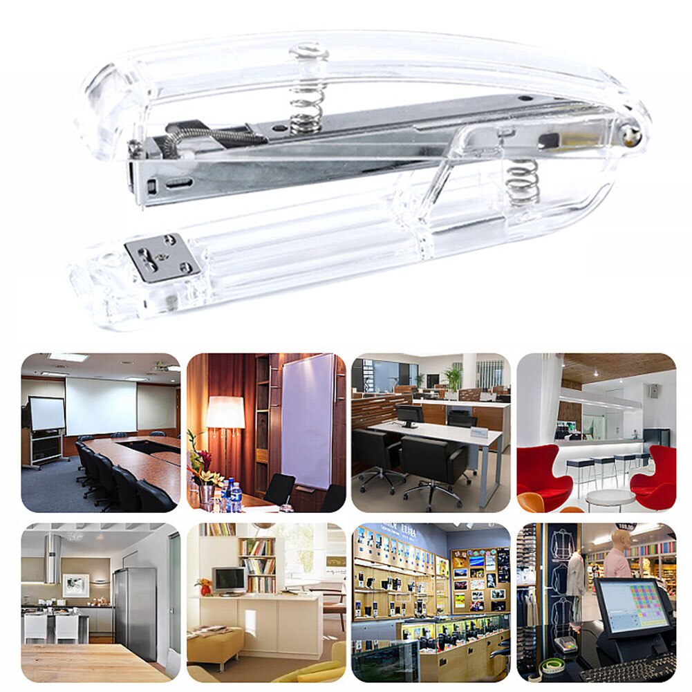 Student Manual Stapler Home Office Book Sewer Easy Operate Portable School Tacking Bookbinding Machine Transparent Paper Binding