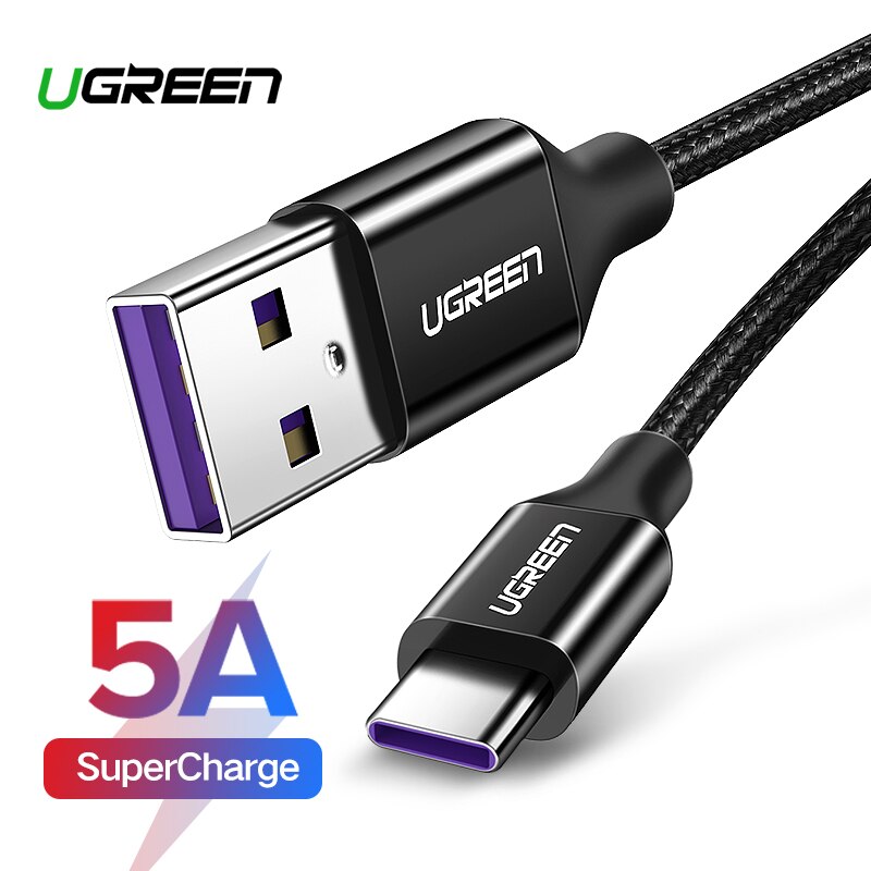 Ugreen 5A USB Typ C Kabel für Huawei P40 Pro Mate 30 P30 Pro 40W Aufzurüsten SCP Schnelle Lade ladegerät Kabel Datenkabel Draht