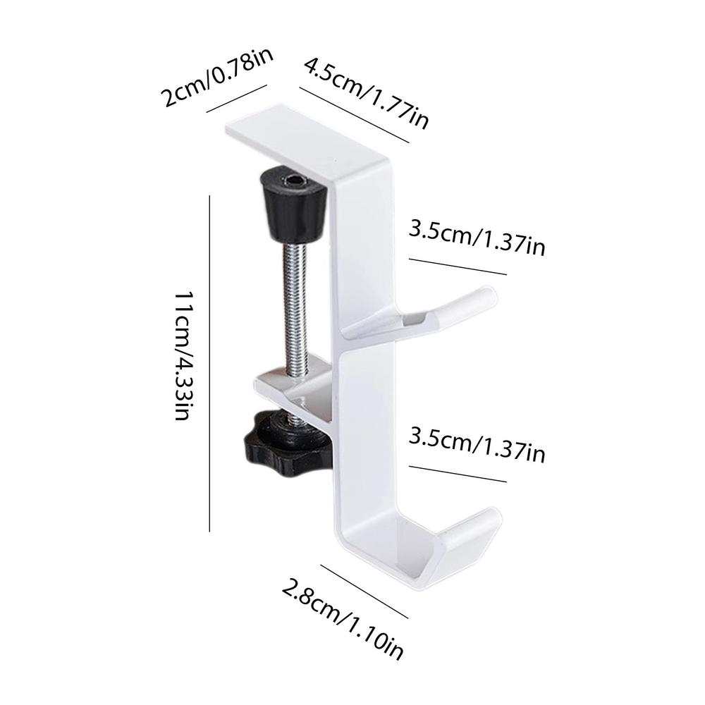 Multifunctionele Verstelbare Bureaurand Haak Draagbare Hoofdtelefoonstandaard Desktop Headset Houder Punch Gratis Thuis Bureau Rand Hanger