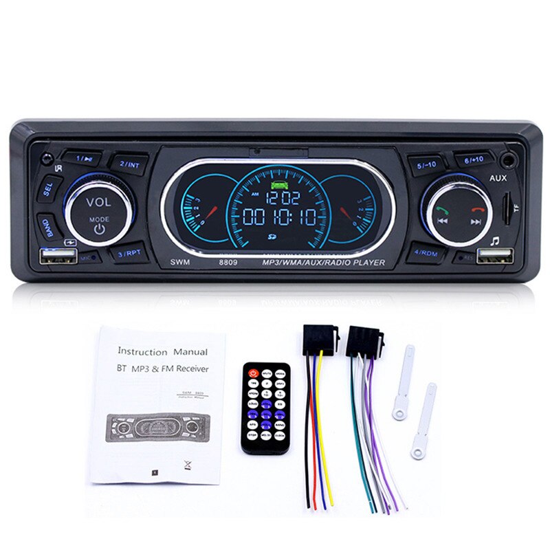 FM AUX Mp3 Car Radio Stereo Receiver 1 Din Auto Controlled Cars Bluetooth Audio Modulator Central Multimedia Android Dvd Player: FM MP3 8809