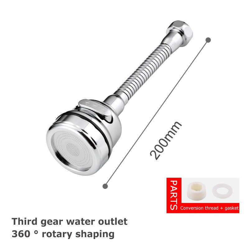 Universal Filter Tap Universal Splash Filter Faucet Sprayer Diffuser Water Splash Three-Speed Adjustable Extend Kitchen Bubbler: T3