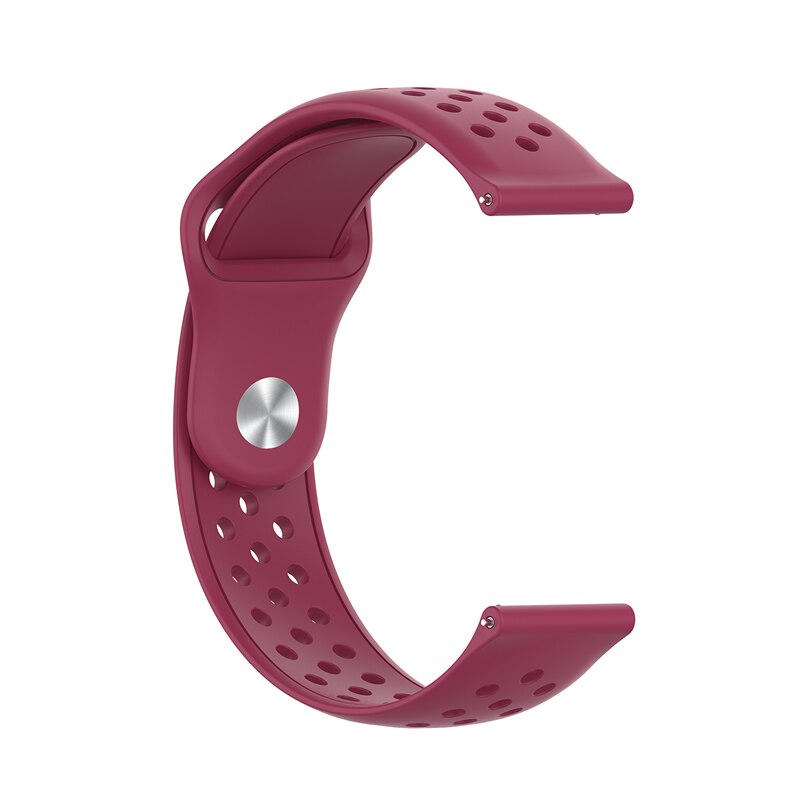 Correa de reloj transpirable para Huawei Honor ES correa de muñeca de silicona suave correa de repuesto accesorios de reloj correa de 20MM: Wine Red