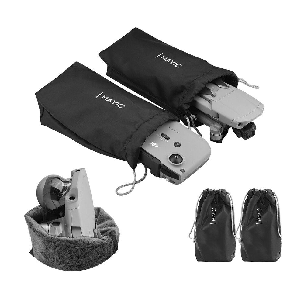 2Pcs Opbergtas Voor Dji Mavic Air 2/Mini 2 Zachte Beschermende Draagtas Doek Reizen Handtas Voor drone Body Afstandsbediening