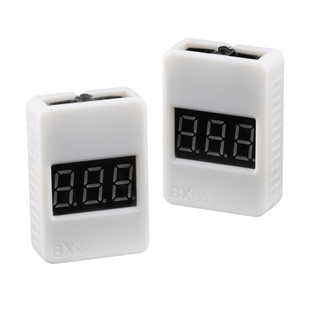 1 /2 pcs BX100 1-8S Lipo Battery Voltage Tester/ Low Voltage Buzzer Alarm/ Battery Voltage Checker with Dual Speakers