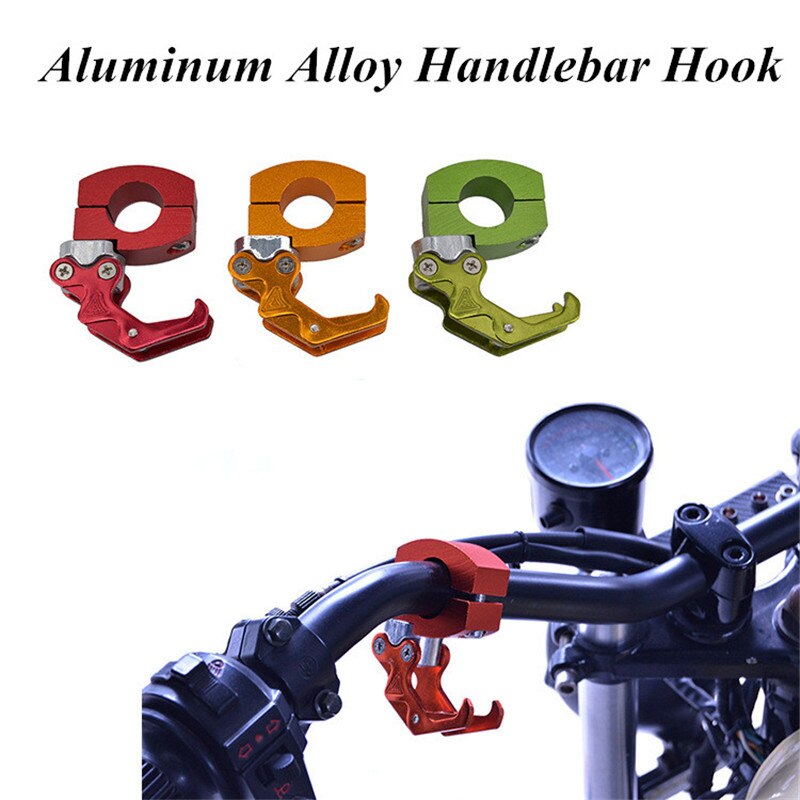 Ganchos universales para motocicleta, bolsa de equipaje, gancho para casco, fácil de instalar, soporte para bolsa de almacenamiento, aleación de aluminio