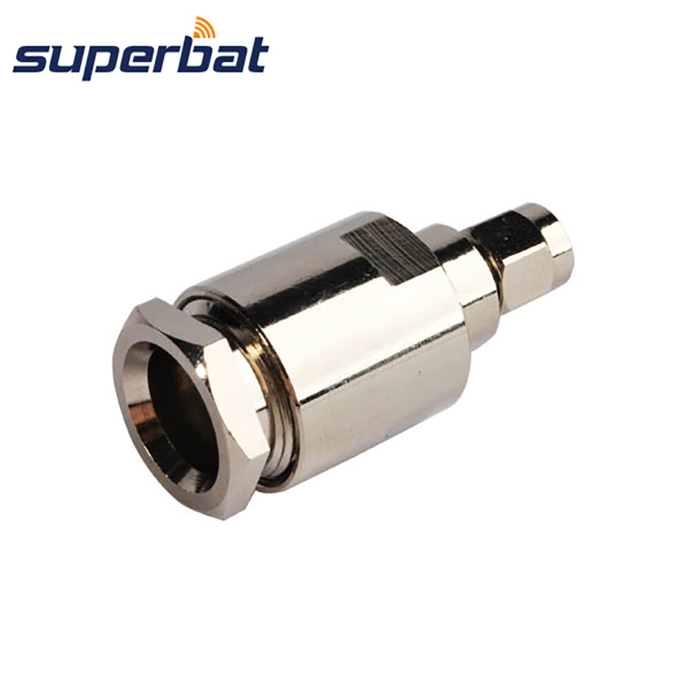 Superbat SMA Male Straight Crimp Attachment Cable Mount RF Coaxial Connector 50 Ohm for Coaxial Cable LMR400,RG213