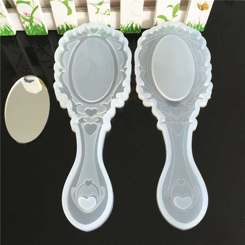 Chaude DIY Miroir et Peigne Lisse Silicone Moule Gouttes de Colle Gâteau Moules Pour Accessoires Liquide Chocolat Cuisson Outil