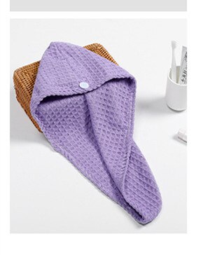 Toalla cuadrada para el pelo, gorro para el pelo de baño, turbante para secar pelo rizado, pelo largo y grueso, toalla para envolver el pelo, toalla para secar el pelo con gorro para secar el pelo: 3