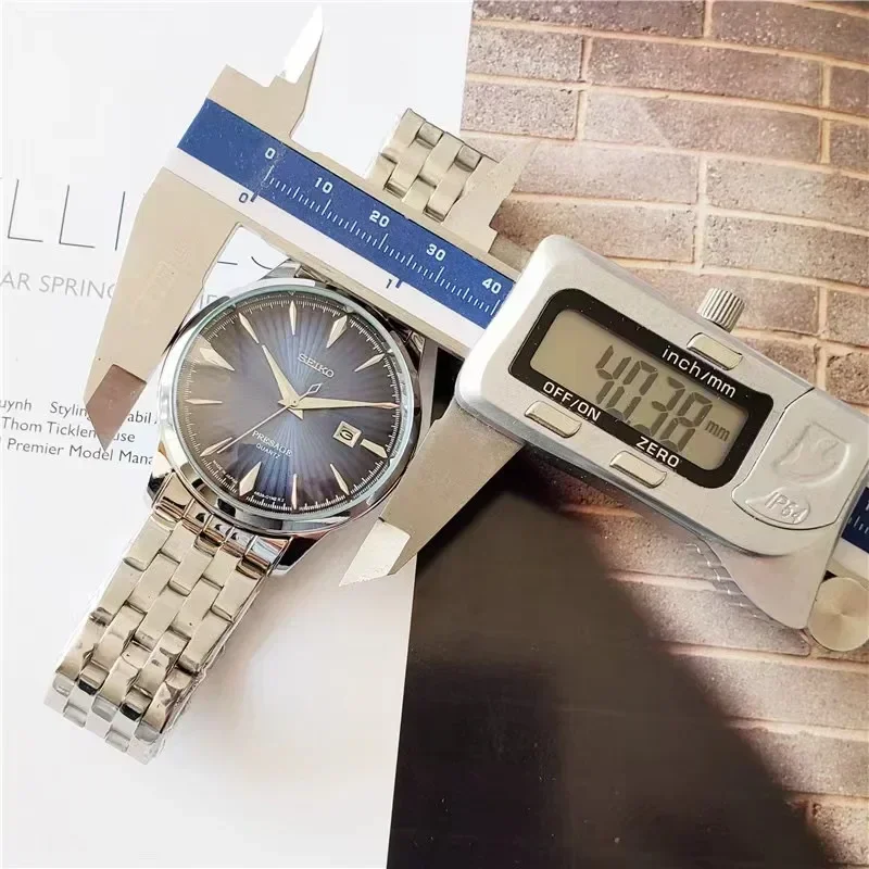 Seiko Horloge 100% Originele Srpb41j1 Presage Serie Heren Horloges Japans Roestvrij Staal Waterdicht Zakelijk Mode Polshorloge: Blauw