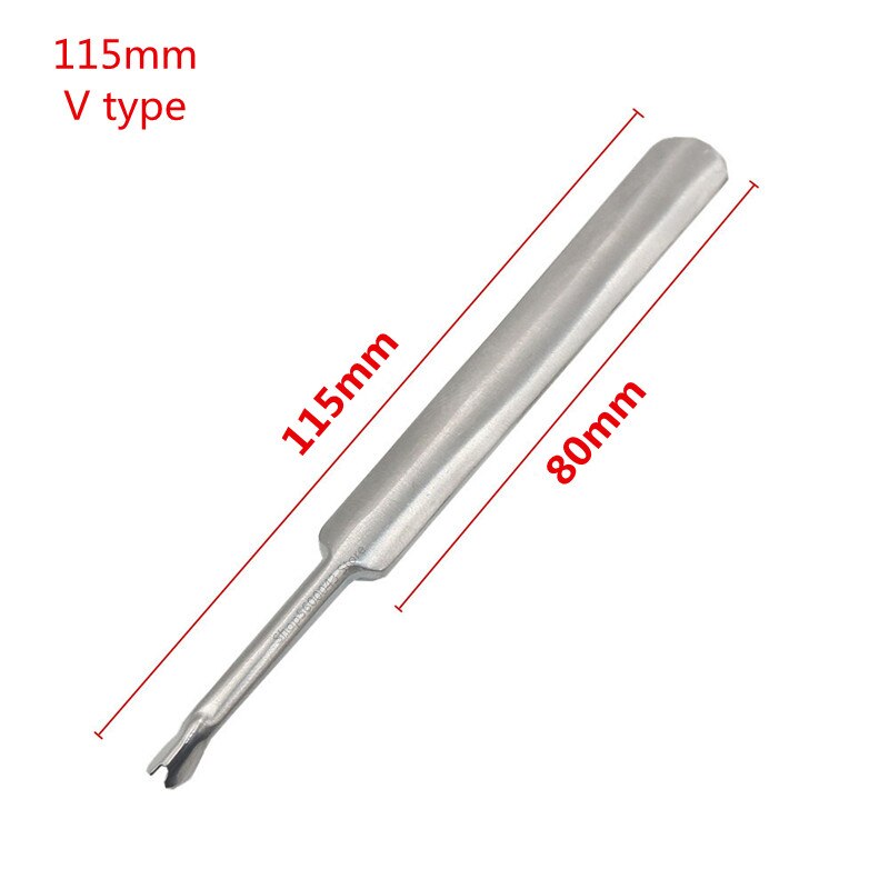 Leather Stitching Scraping Tool Stainless Steel V-shaped U-shaped Leather Groover Leather Craft Hole Puncher Edge Bevel Tool: V type115mm