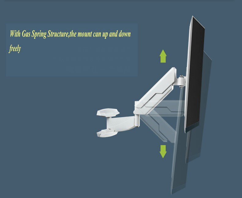 32"~42" Full Motion Gas Spring TV Wall Mount Rotating LCD LED Monitor Holder Bracket WM4021-Z1