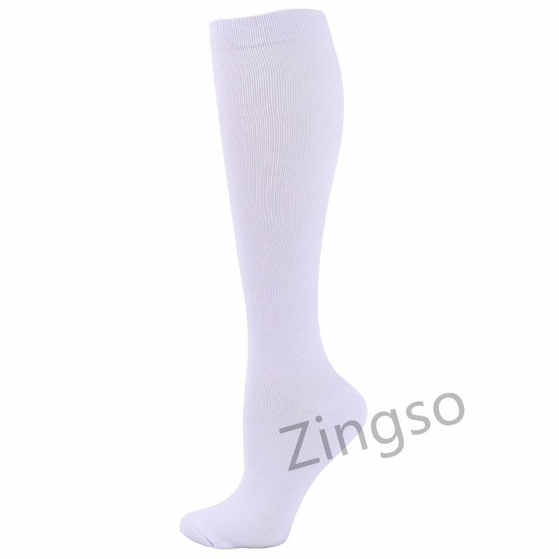 Compressie Sokken Knielen Hoog 30 Mmgh Vrouwen Mannen Compressie Kous Beste Voor Atletische Oedeem Diabetische Vlucht Sokken Scheenbeenspalken: S/M / Blauw