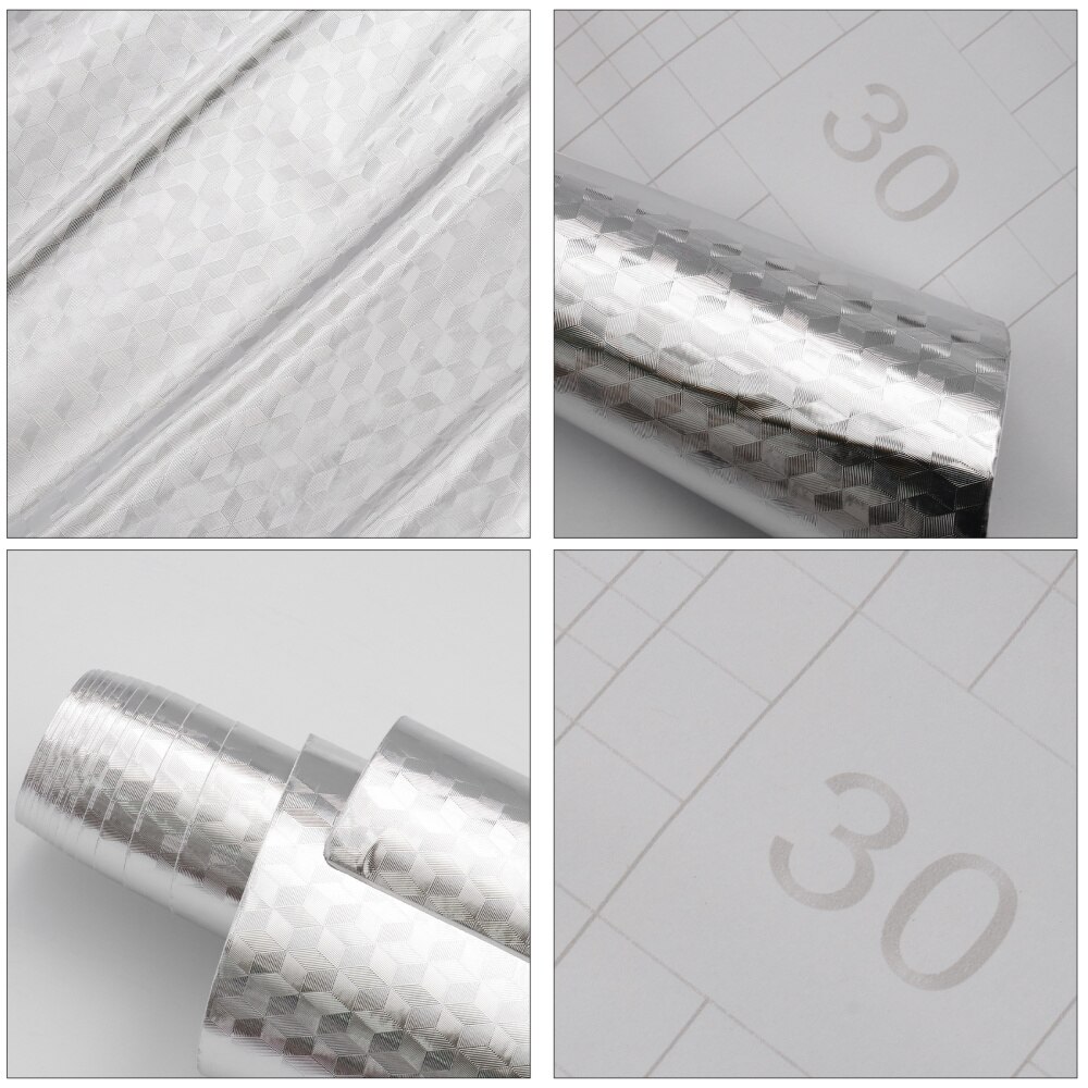 Self-adhesive Heat Resisting Damp-proof Aluminum Foil Paper Grease-proof Oil-proof Leak-proof Wall Sticker Kitchen Su