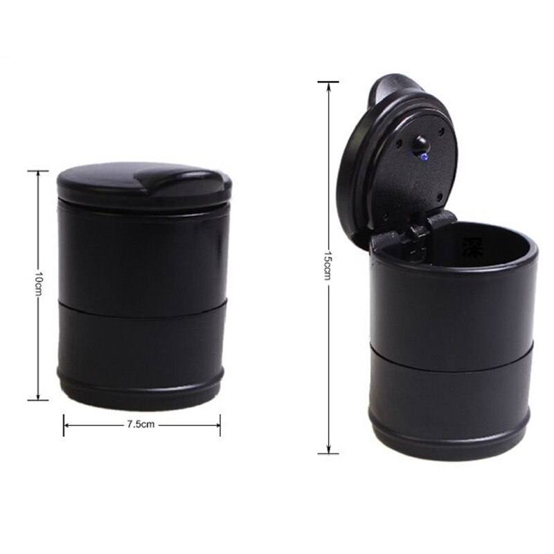 Bil med ledet bærbart askebeger bilkontor askebegerbrakett kopp svart