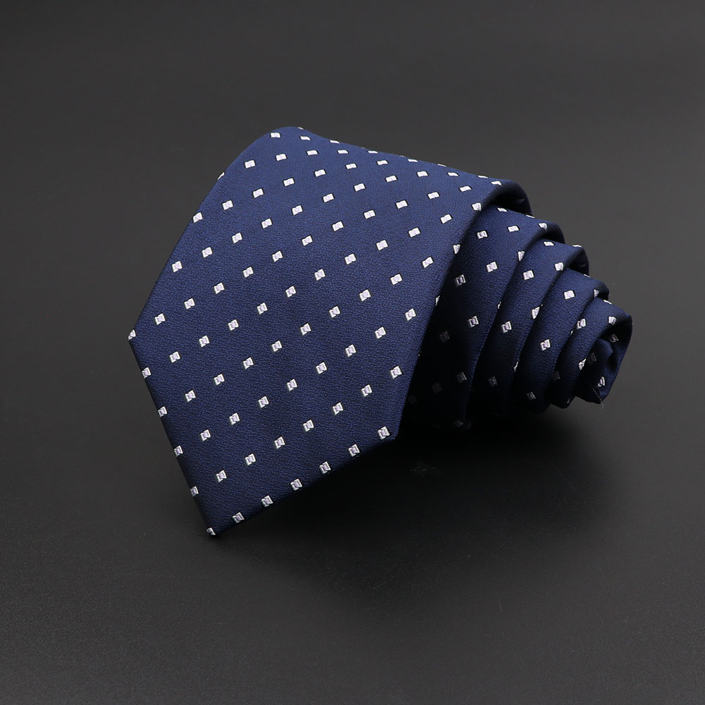 Mannen Stropdas Klassieke Effen Kleur Streep Plaid 8Cm Jacquard Marine Stropdas Accessoires Dagelijkse Slijtage Das Wedding Party