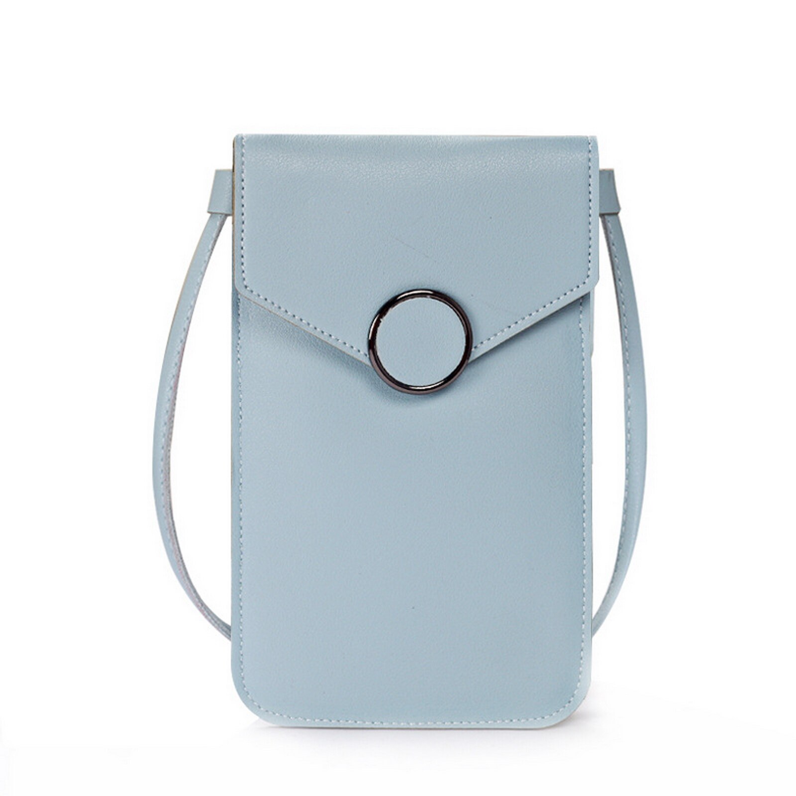 Vrouwen Tas Touch Screen Mobiele Telefoon Purse Smartphone Portemonnee Lederen Schouderband Handtas S10 Huawei P20: blue