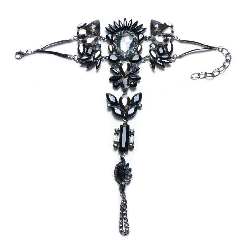 Enkelbanden Voor Vrouwen Rhinestones Gem Bloem Hanger Enkel Barefoot Sandal Foot Sieraden Enkelband Accesorios Mujer # D35: Default Title