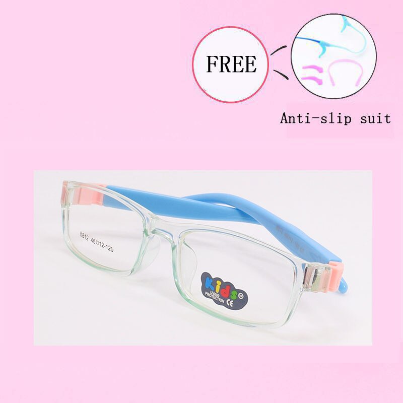 Monturas de gafas ópticas de para niños y niñas monturas de gafas de miopía sin grado montura Unisex 8812-25: C7