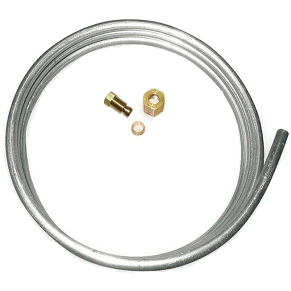 Earth Star-tubo de aluminio con accesorios de compresión para calentador de agua, pieza de aluminio de 1/4 pulgadas, longitud hembra y macho M10x1, 1 metro