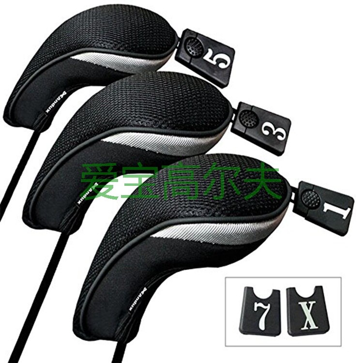 3Pcs/Set Club Heads Cover Soft Wood Golf Club Driver Headcovers Professinal Golf Head Covers Protect Set 5 Colors: Black