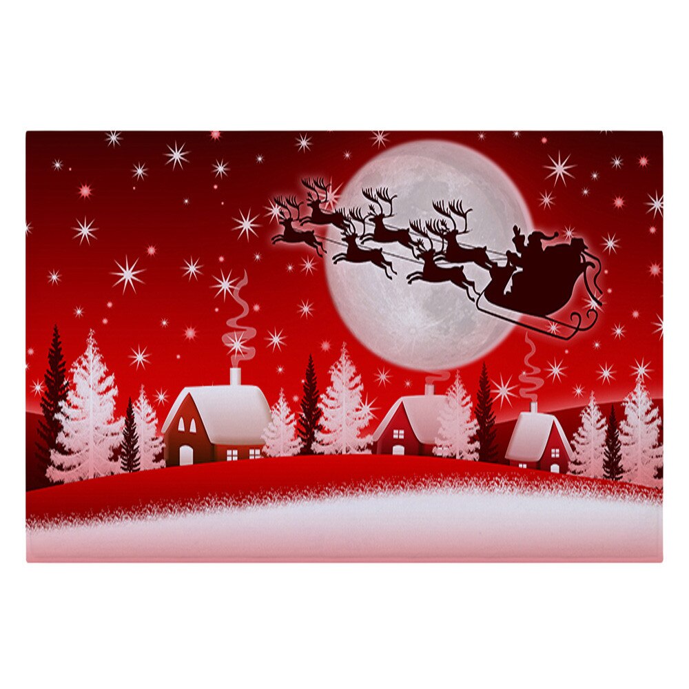 God jul velkomst dørmåtter indendørs hjem tæpper indretning 40 x 60cm køkkenmåtte badetæppe langt soveværelse stue gulvmåtte: H