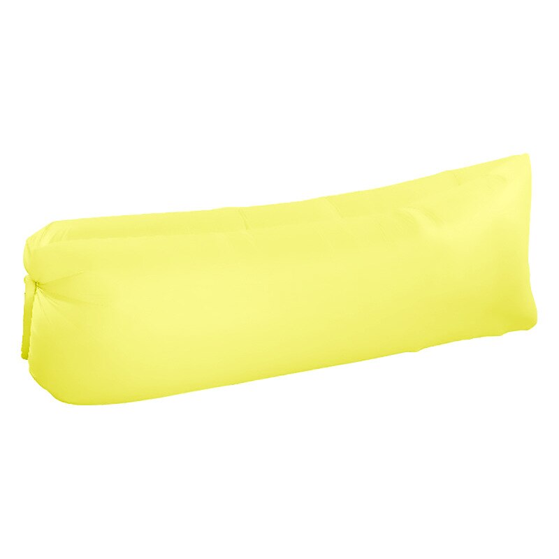Sofá de aire inflable para acampar al aire libre, tumbona ultraligera plegable, asiento portátil para adultos y niños, Picnic, cama para dormir en la playa: Yellow