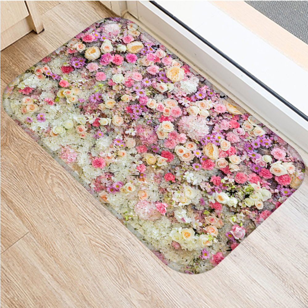 INS flower-paillasson antidérapant | Fleurs, sous vide, tapis de sol de cuisine, sol de bain, tapis d'entrée à la maison, tapis de prière pour enfants 40x60cm DD0026: 7