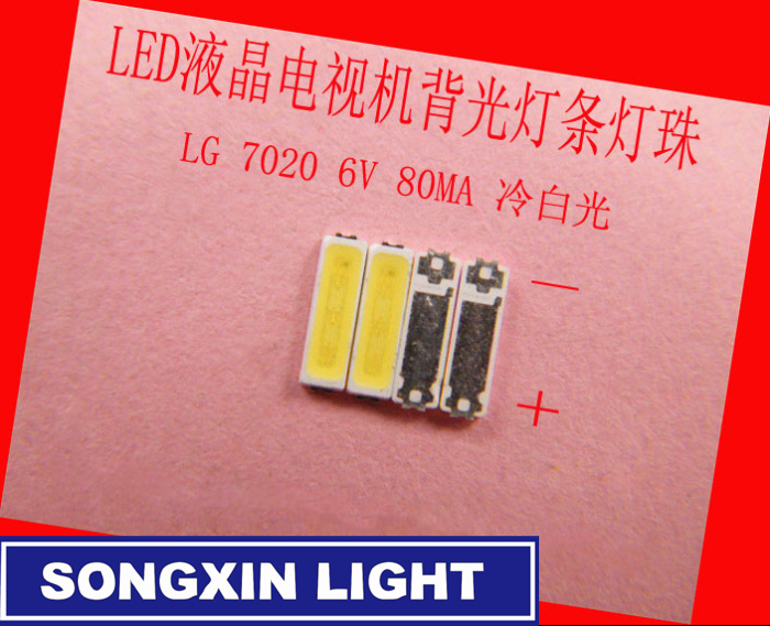 100PCS Voor LG LED LCD Backlight TV Toepassing LED Backlight 1W 6V 7020 Koel wit LED LCD TV Backlight TV Toepassing BB72D