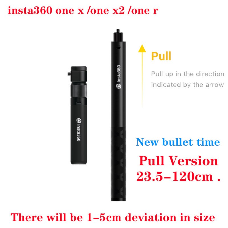 Insta360 – support de boulon en U pour moto (GO 2/ONE X2/ONE R) avec bâton à Selfie Invisible, accessoires de caméra d&#39;action: Bullet time