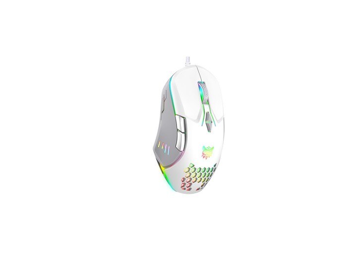 ONIKUMA CW902 Wired Gaming Mouse Cute Pink RGB 6400 DPI Optical Ergonomic USB Mice For PC Laptop Computer: white