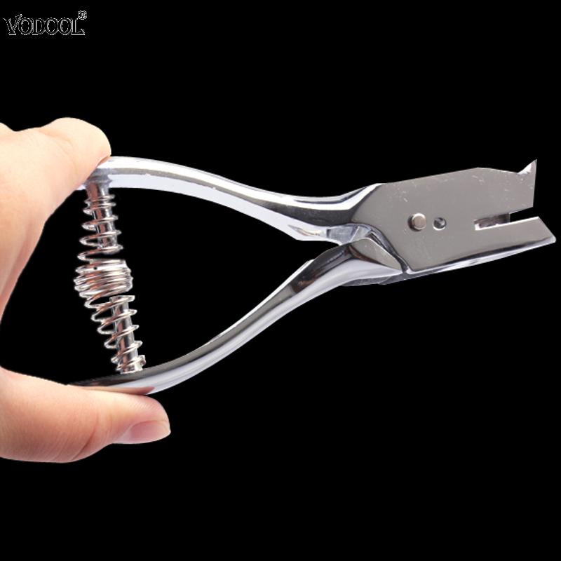Silver Metal Slot Punch Hand Slot Puncher ID Card Photo Badge Hole Punch Tag Tool Papers Voucher Perforator Office Kit Supplies