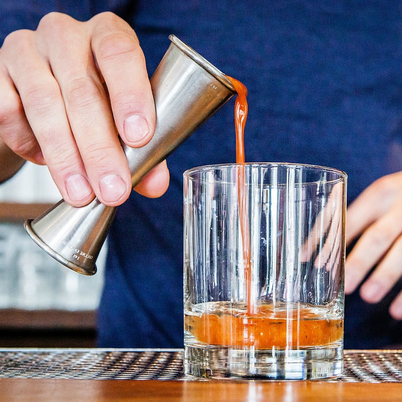 Rustfrit stål bar vin cocktail shaker jigger enkelt dobbelt shot drink mixer vin skænke måler kop bar værktøj 2 størrelse