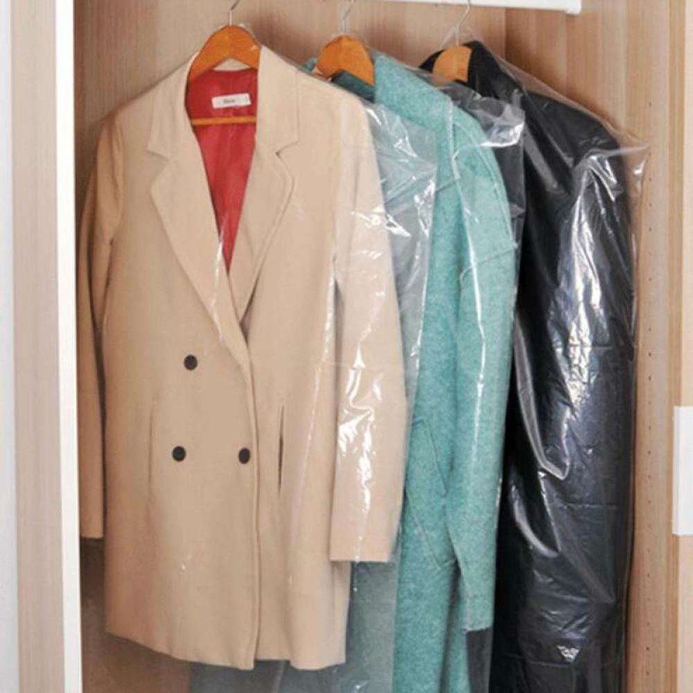 10/50/100 Stück durchsichtige Kunststoff-Kleidungsabdeckungen, staubdicht, wasserdicht, Kleidungsabdeckungen, Reiniger, Taschen, 100 x 60 cm, Heimmantel, Anzugschutz