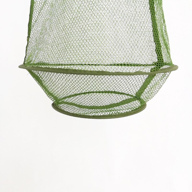 vissen Collapsible Fishing Cage/Fishing Net/Fishing Basket for Trapping Green Durable Nylon Floating Fish Basket Net 70cm Height
