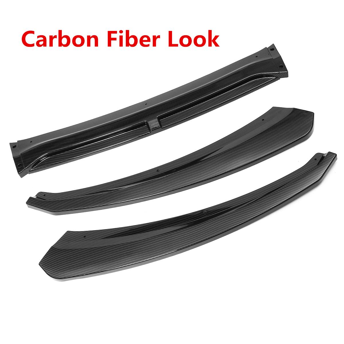 Car Front Bumper Splitter Lip Diffuser Spoiler Deflector Lips Protector Cover Guard Lip For Ford For Focus: Carbon Fiber Look