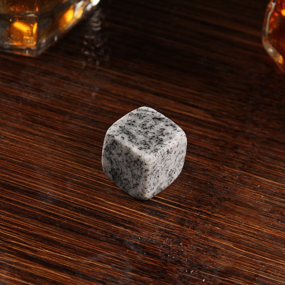 Kitchen Tools 6 Pcs Gray Wiskey Ice Wine Stone Beverage Chilling Rocks For Whiskey And Other Beverages Barware Coolers Tool