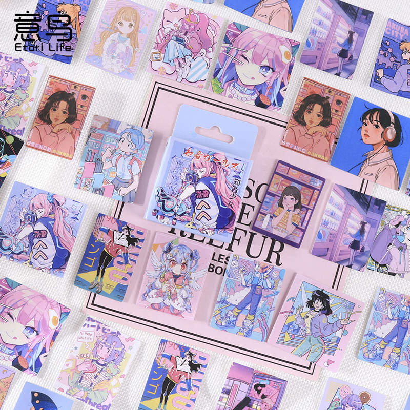 46Pcs Vintage Stickers Pegatinas Scrapbooking Decorative Stickers For Kids Autocollant Diary Stationery Stickers Aesthetic