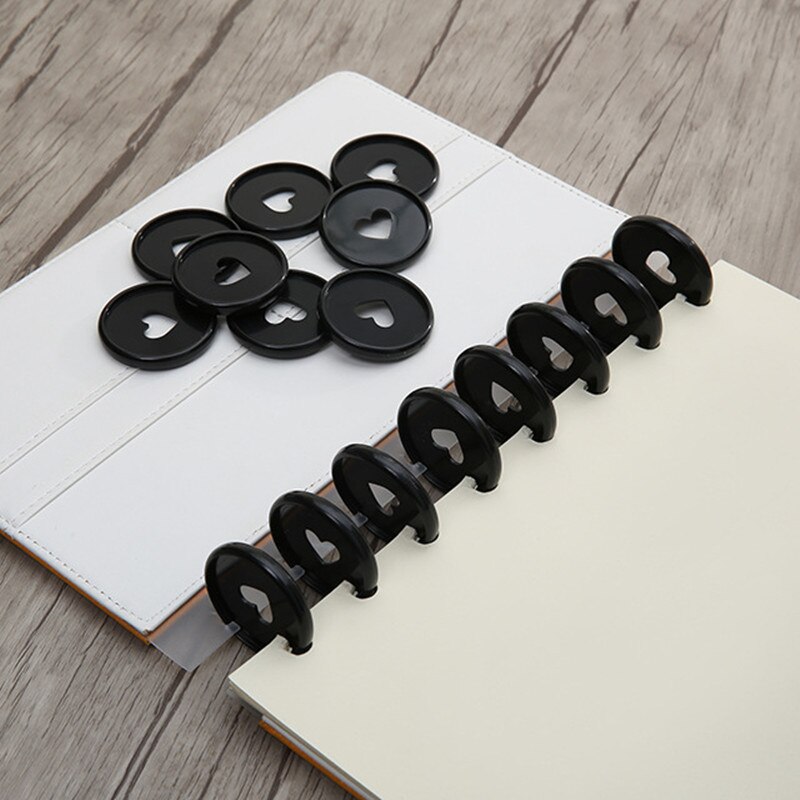 30/50/100 Pcs Heart Binder Rings for Notebooks 24mm Solid Diy Happy Planner Disc Loose Leaf Mushroom Binders for Scrapbooking