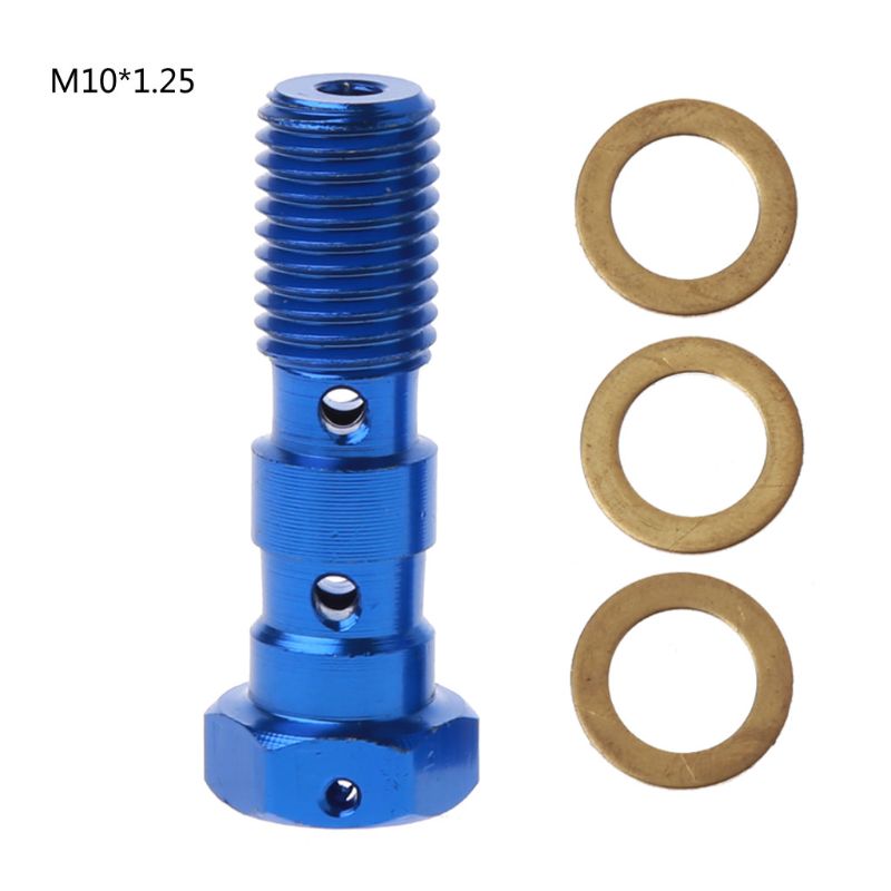 Tornillo de manguera de aceite para cilindro maestro de freno de Moto tornillos de tubo Universal con arandela para motocicleta M10x1.25/M10x1.0: A