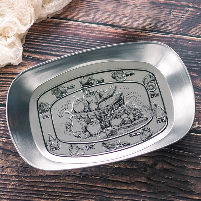 Retro Boat-Shaped Storage Tray Plate for Snack Fruit for Household Kitchenware Home Decoration F2