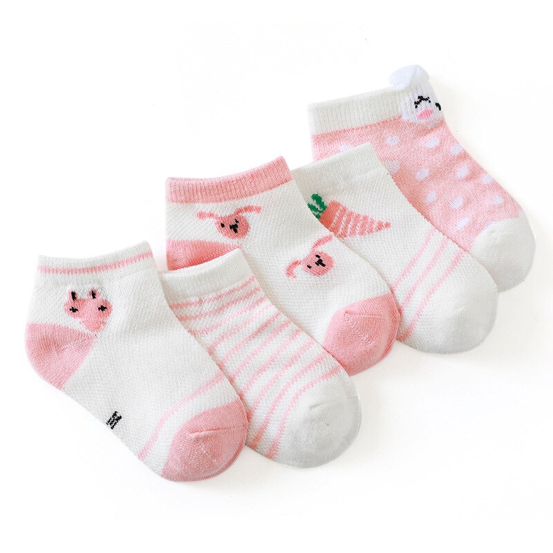 5Pairs/lot 0-5Y Infant Baby Socks Baby Socks for Girls Cotton Mesh Cute Newborn Boy Toddler Socks Baby Clothes Accessories: 4 / 3-5years