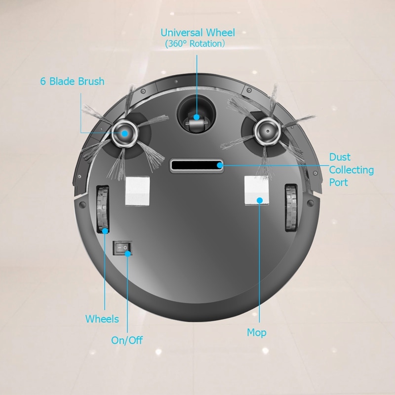 2000Pa Smart Robot Vacuum Cleaner Upgrade App Remote Control Vacuum Cleaner Auto Multifunctional Wireless Sweeping Robot