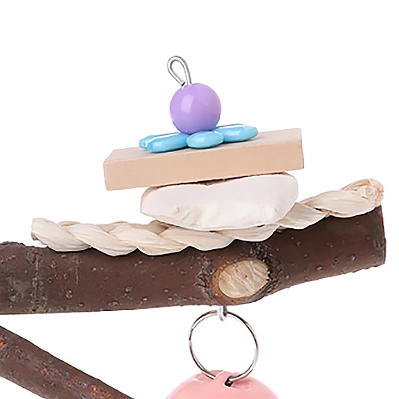 20cm Parrot Raw Wood Fork Tree Branch Stand Rack Toy Hamster Branch Perches For Bird Cage Pet Bird Wooden Parrot Stand